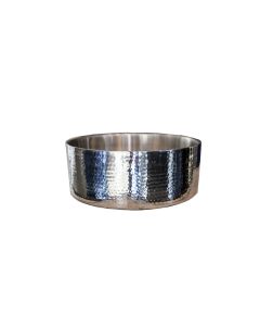 12" Hammered Stainless Double Wall Bowl