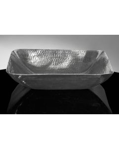 14" Square Hammered Bowl