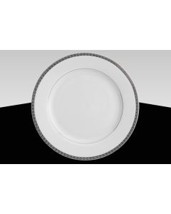 Silver Rim Dinner Plate