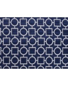 Navy + Silver Links 84" x 84" Square Table Linen