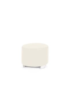 White Round Ottoman (Dot)