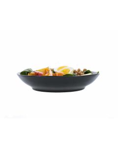 Black Stoneware Coupe Bowl 9"