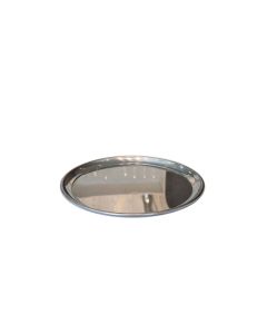 14" Round Plain Chrome Tray