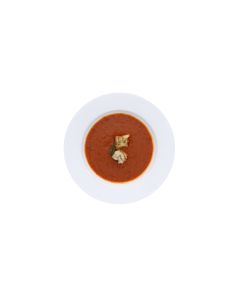 White Rim Soup Bowl