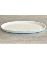 12 x 7.5" Oval Linen Melamine Tray