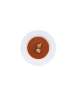 White Rim Soup Bowl